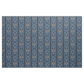 Blauer und hellbrauner Kunst nouveau Streifen Stoff (Fat Quarter (45,7 x 55,9 cm))