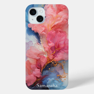 Blauer und Korallenfarben Case-Mate iPhone Hülle