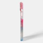 Blauer und Korallenfarben Case-Mate iPhone Hülle (Rückseite / Links)