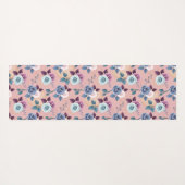 Blauer und Lavendel blühen auf Blüte Yogamatte (Rückseite (Horizontal))