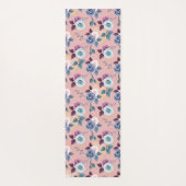 Blauer und Lavendel blühen auf Blüte Yogamatte (Rückseite)