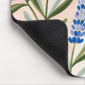 Blauer und Lavendel-Wildblumengarten Mousepad (Ecke)