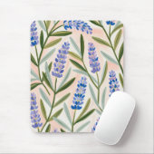 Blauer und Lavendel-Wildblumengarten Mousepad (Mit Mouse)
