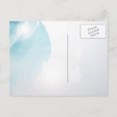 Blauer und Lila Abstrakter Blumen Save the Date-1 Ankündigungspostkarte (Rückseite)