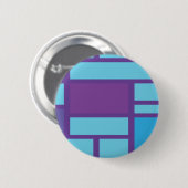 Blauer und Lila abstrakter Knopf Button (Vorne & Hinten)