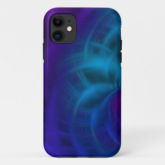Blauer und lila Abstrich Case-Mate iPhone Hülle (Rückseite)