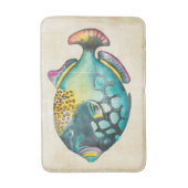 Blauer und Lila Aquarienfisch Badematte (Vorderseite Vertikal)