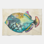 Blauer und Lila Aquarienfisch Handtuch (Horizontal)