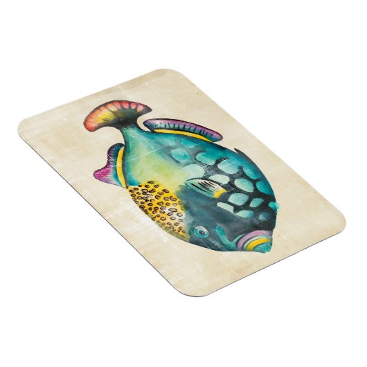 Blauer und Lila Aquarienfisch Magnet (Rechte Seite)