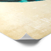 Blauer und Lila Aquarienfisch Poster (Ecke)