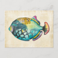 Blauer und Lila Aquarienfisch