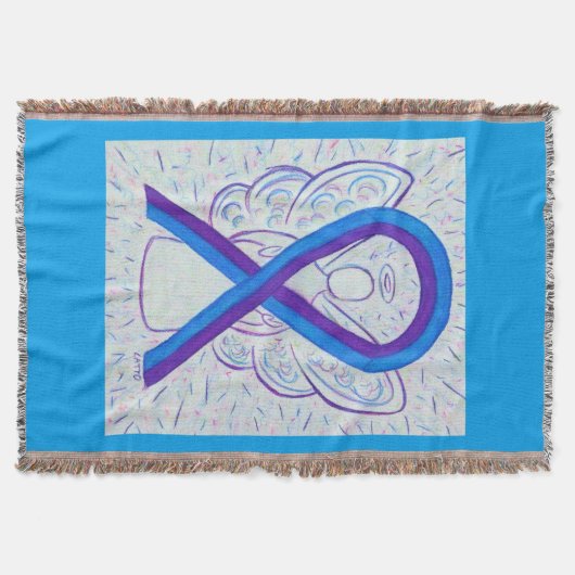 Blauer und Lila Bekanntheitsgrad - Engel-Blanken Decke (Vorderseite)