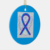 Blauer und Lila Biergarten Keramikornament (Rechts)