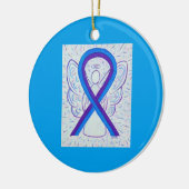 Blauer und Lila Biergarten Keramikornament (Links)