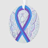 Blauer und Lila Biergarten Ornament (Vorderseite)