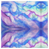 Blauer und Lila Blocks Wasserfarben Kunststoffe Stoff (Nahaufnahme)