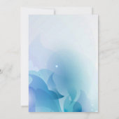 Blauer und Lila Blumenentwurf Einladung zur Hochze (Rückseite)