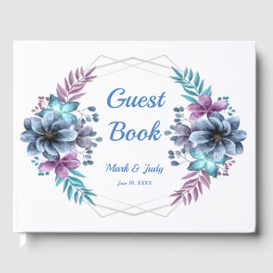 Blauer und Lila Blumenkohl Gästebuch