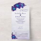 Blauer und Lila Einladung zur Hochzeit (Innen Boden)