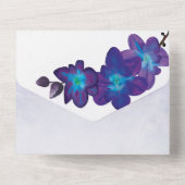 Blauer und Lila Einladung zur Hochzeit (Rückseite)