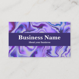 Blauer und Lila Eleganter Marmor Abstrakt Visitenkarte