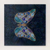Blauer und Lila Geodes-Schmetterling Puzzle (Horizontal)
