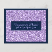 Blauer und Lila Glitzer Texturdruck Flyer (Vorne)