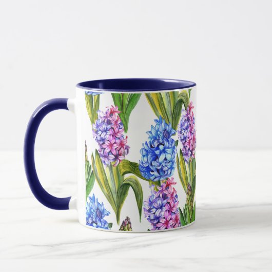 Blauer und Lila Hyacinth Tasse (Links)