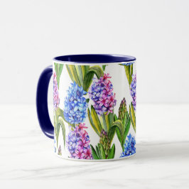 Blauer und Lila Hyacinth Tasse