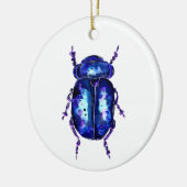 Blauer und Lila Käfer Keramik Ornament (Links)