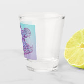 Blauer und Lila Krokodil Schnapsglas (Rechts)