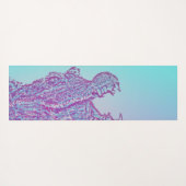 Blauer und Lila Krokodil Yogamatte (Rückseite (Horizontal))