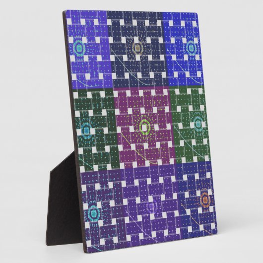 Blauer und Lila Kunstdruck Fotoplatte (Seite)