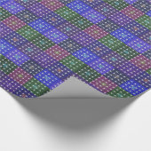 Blauer und Lila Kunstdruck Geschenkpapier (Ecke)