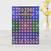 Blauer und Lila Kunstdruck Karte (Gelbe Blume)