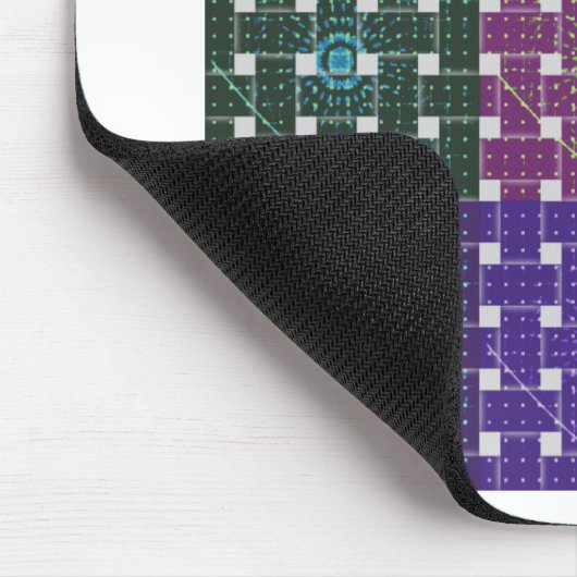 Blauer und Lila Kunstdruck Mousepad (Ecke)