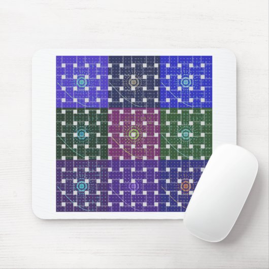 Blauer und Lila Kunstdruck Mousepad (Mit Mouse)