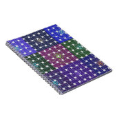 Blauer und Lila Kunstdruck Notizblock (Rechte Seite)