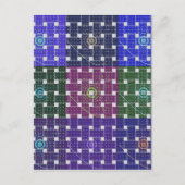 Blauer und Lila Kunstdruck Postkarte (Vorderseite)