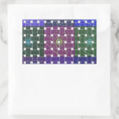 Blauer und Lila Kunstdruck Rechteckiger Aufkleber (Tasche)