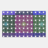 Blauer und Lila Kunstdruck Rechteckiger Aufkleber (Vorderseite)