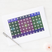 Blauer und Lila Kunstdruck Rechteckiger Aufkleber (Umschlag)