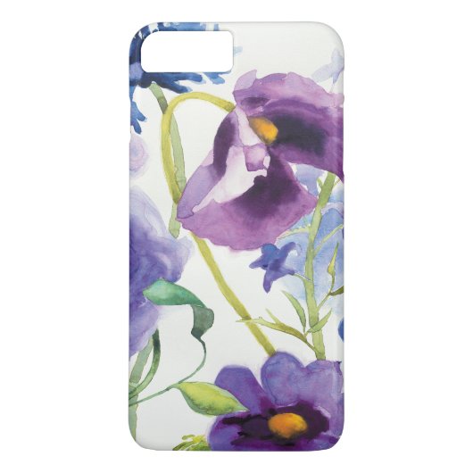 Blauer und lila Mischgarten Case-Mate iPhone Hülle (Rückseite)