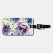 Blauer und lila Mischgarten Gepäckanhänger (Vorderseite horizontal)