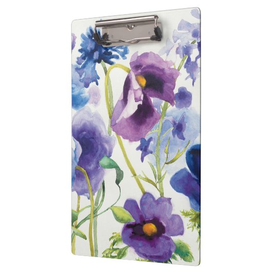 Blauer und lila Mischgarten Klemmbrett (Links)