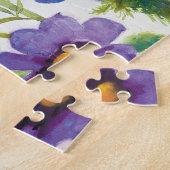 Blauer und lila Mischgarten Puzzle (Seite)