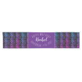 Blauer und Lila Ombre Pebbled Glam Table Runner Kurzer Tischläufer (Horizontal)