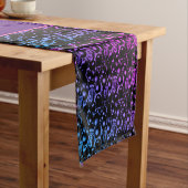 Blauer und Lila Ombre Pebbled Glam Table Runner Kurzer Tischläufer (Beispiel)