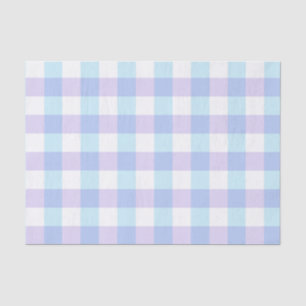 Blauer und lila Pastellgingham Seidenpapier