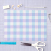Blauer und lila Pastellgingham Seidenpapier (Handwerk)